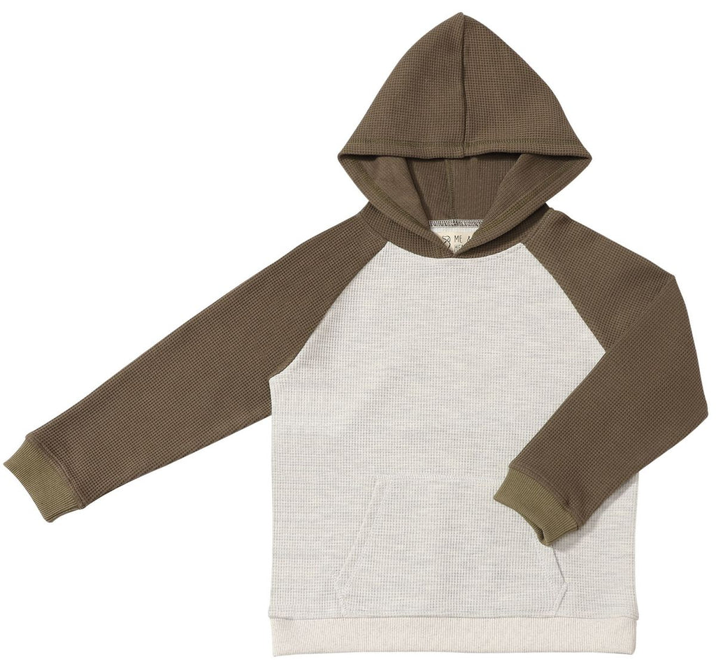 JAMES Hooded Top - Grey/Olive