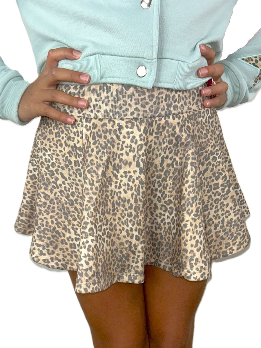 Animal Print Skort