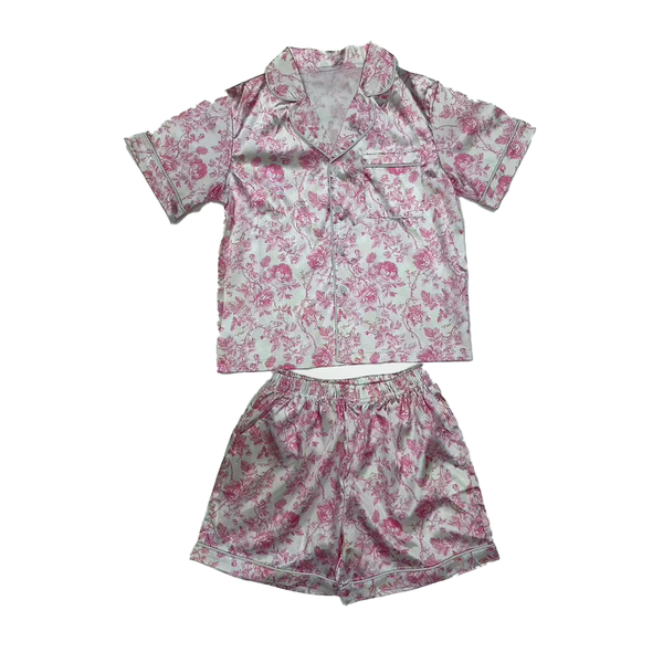 LOUNGEWEAR SET- PINK FLORAL PRINT