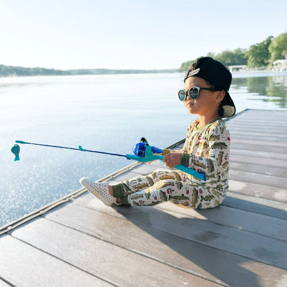 Wishin I Was Fishin 2 Piece Pajama Set