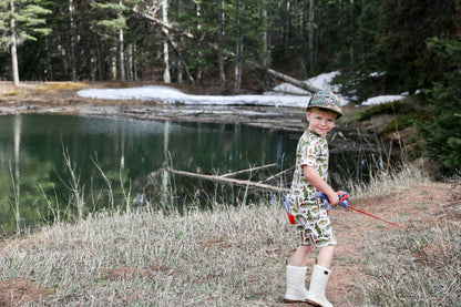 Wishin I Was Fishin 2 Piece Shorts Set