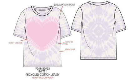 Faux Tie-Dye Heart Tee