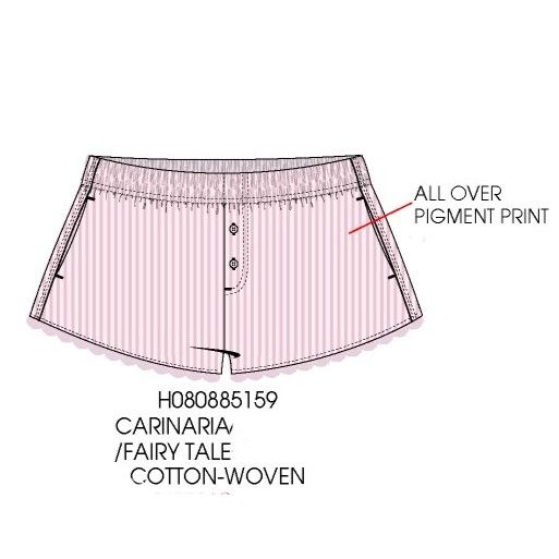 Striped lace trim boxer Shorts