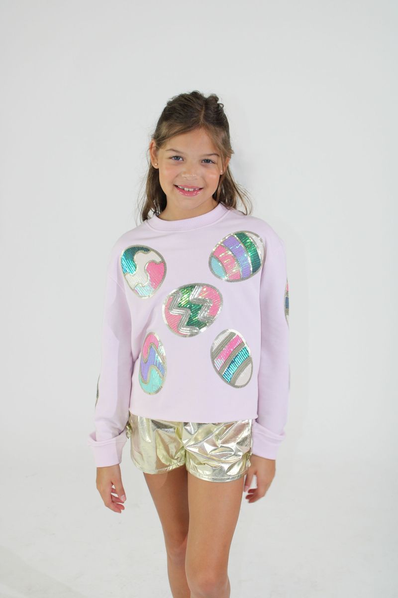 Sequins Easter Eggs Sweatshirt