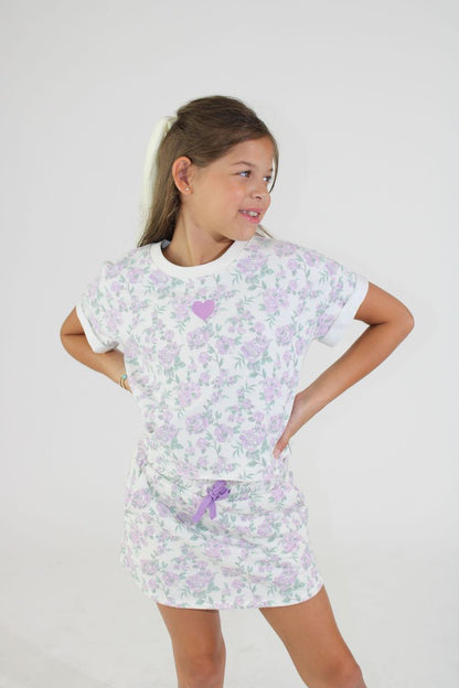 Floral print with embroiidery Top