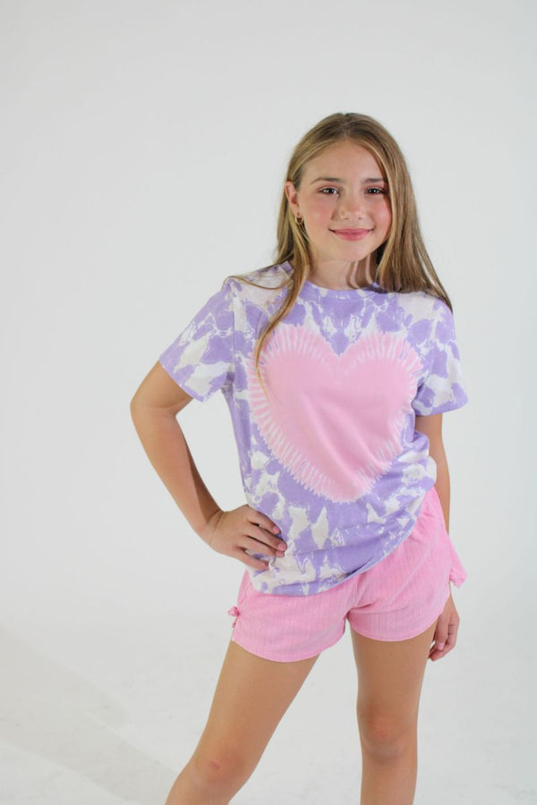 Faux Tie-Dye Heart Tee