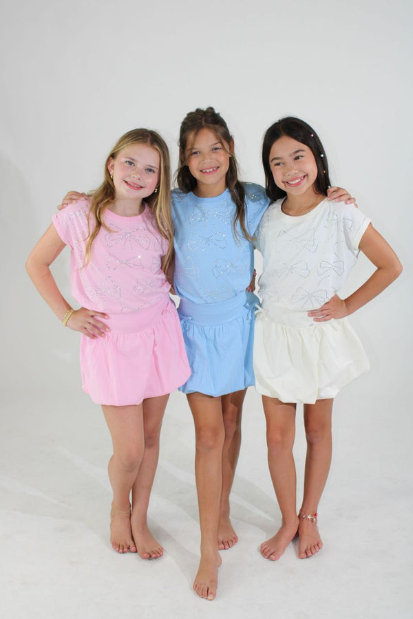 Rhinestones Dolman Top Snow White