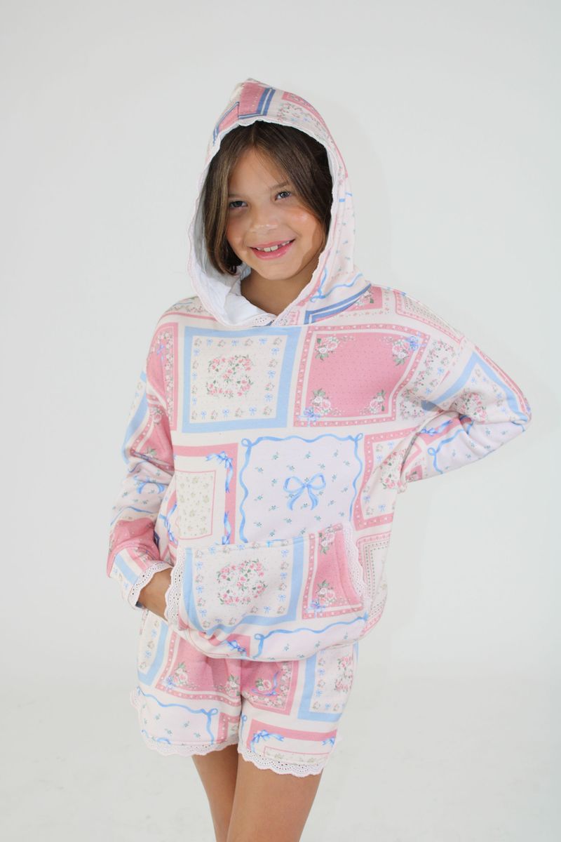 Floral Tile Print Shorts