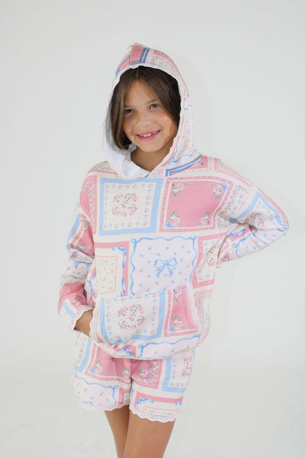 Floral Tile Print Shorts