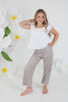 Distressed Animal Print Top Pant Set