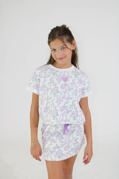 Floral print with embroiidery Top