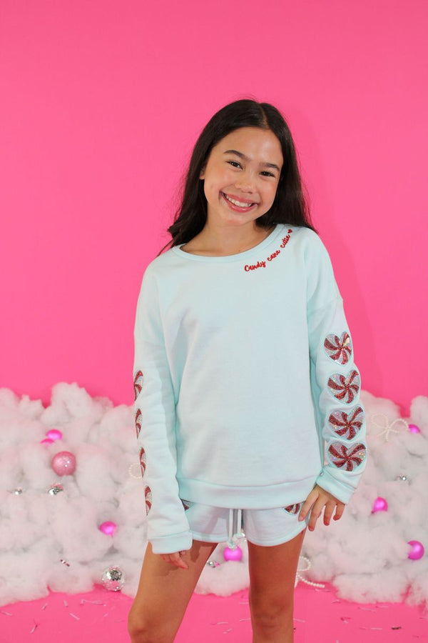 Sequins Candy Cane Cutie Sweatshirt