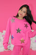 Sequins Stars Applique Sweatshirt