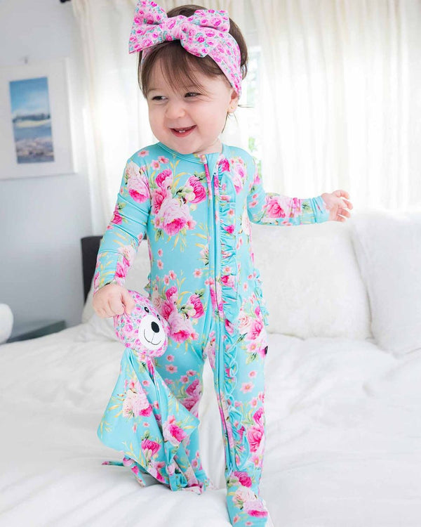 Alana Ruffled Zippered Footie (Alana-Ruffled-Zippered-Footie)