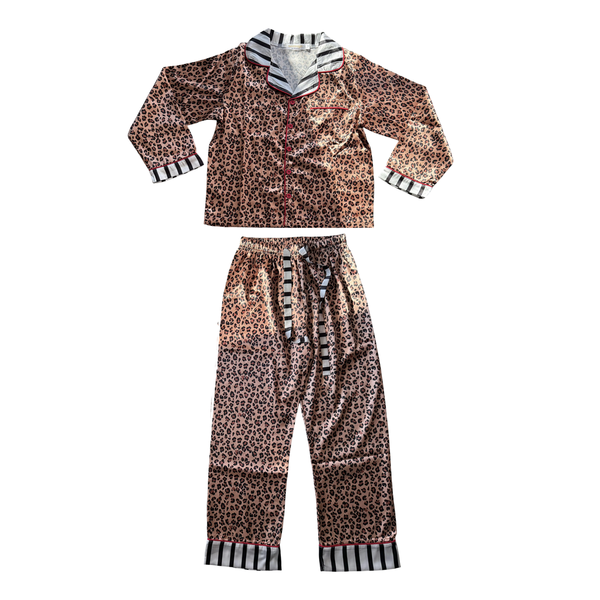 LOUNGEWEAR SET- MULTI PRINT LEOPARD/STRIPE