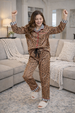 LOUNGEWEAR SET- MULTI PRINT LEOPARD/STRIPE