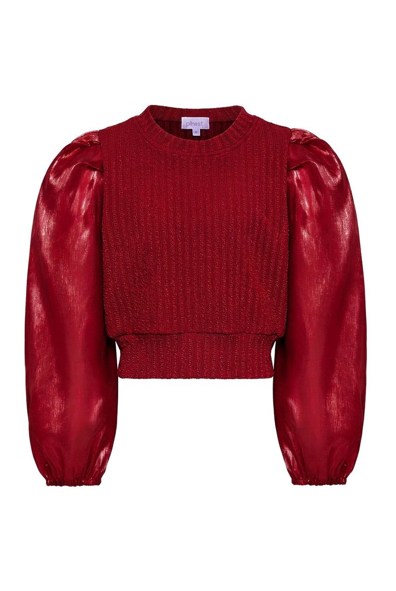 Peyton Top Textured Red