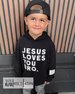 Jesus Loves You Bro Black Kid's Hoodie