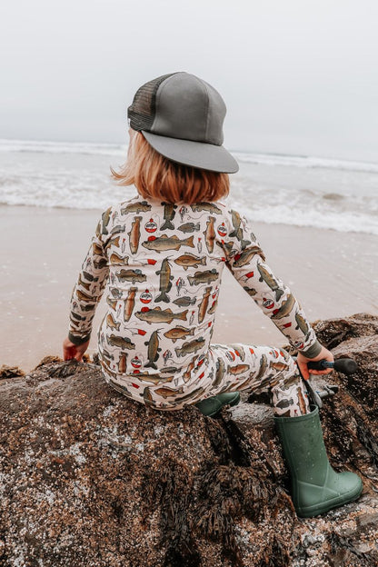 Wishin I Was Fishin 2 Piece Pajama Set
