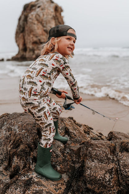 Wishin I Was Fishin 2 Piece Pajama Set