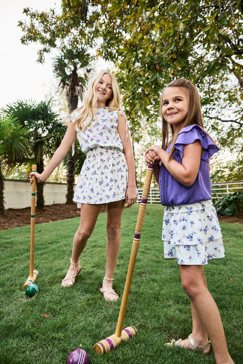 Scottie Skirt Violet Roses