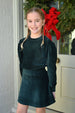 Peyton Top Dark Green Velour