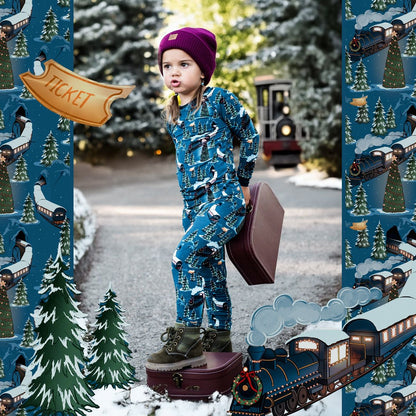 Festive Freight 2 Piece Pajama Set