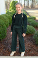 Lettie Pants Dark Green Velour