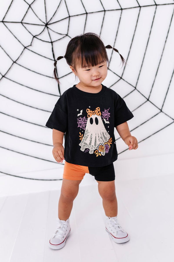 Colorblock Biker Shorts (Orange-Black-Colorblock-Biker-Shorts)