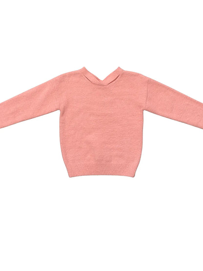 Avery & Alexander Fuzzy Knit Sweater - Peatal Pink