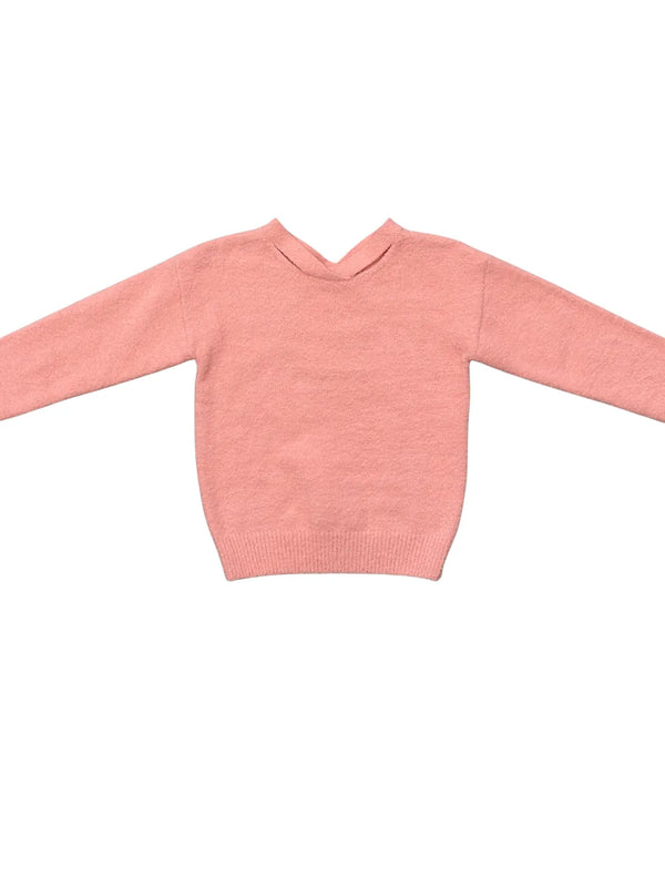 Avery & Alexander Fuzzy Knit Sweater - Peatal Pink