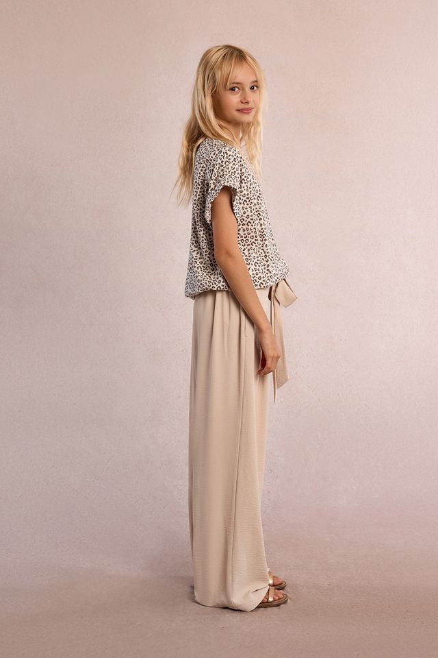 GIRLS WOVEN PANTS - Cream