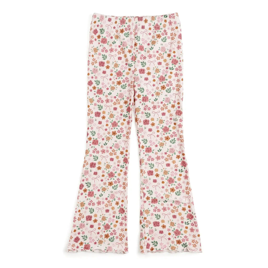 Berry Floral Flare Legging - Kids Boutique Clothing - Fall