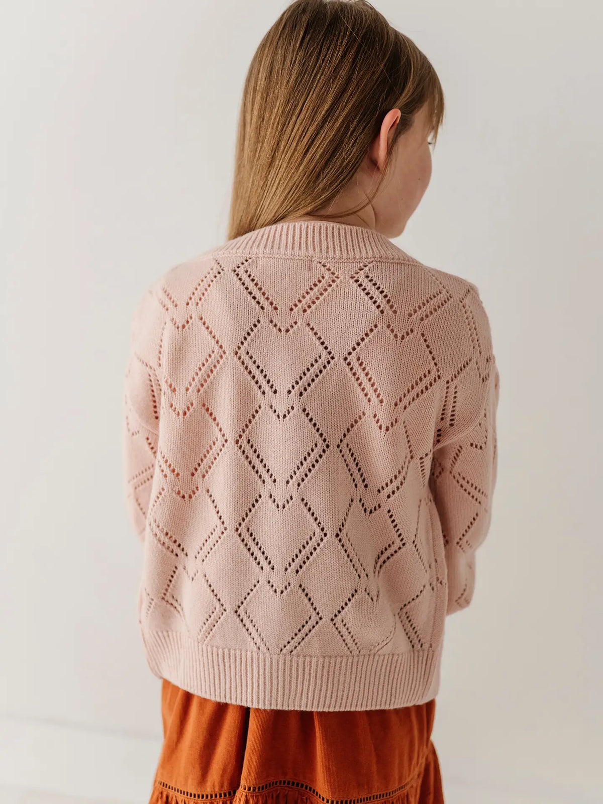 Avery & Alexander Textured Sweater Cardigan - Rose Cloud