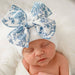 Ilybean Pink Toile Floral Bow white Hospital Hat: Pink Floral