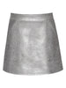 Shimmer Foil Faux Leather Aline Skirt