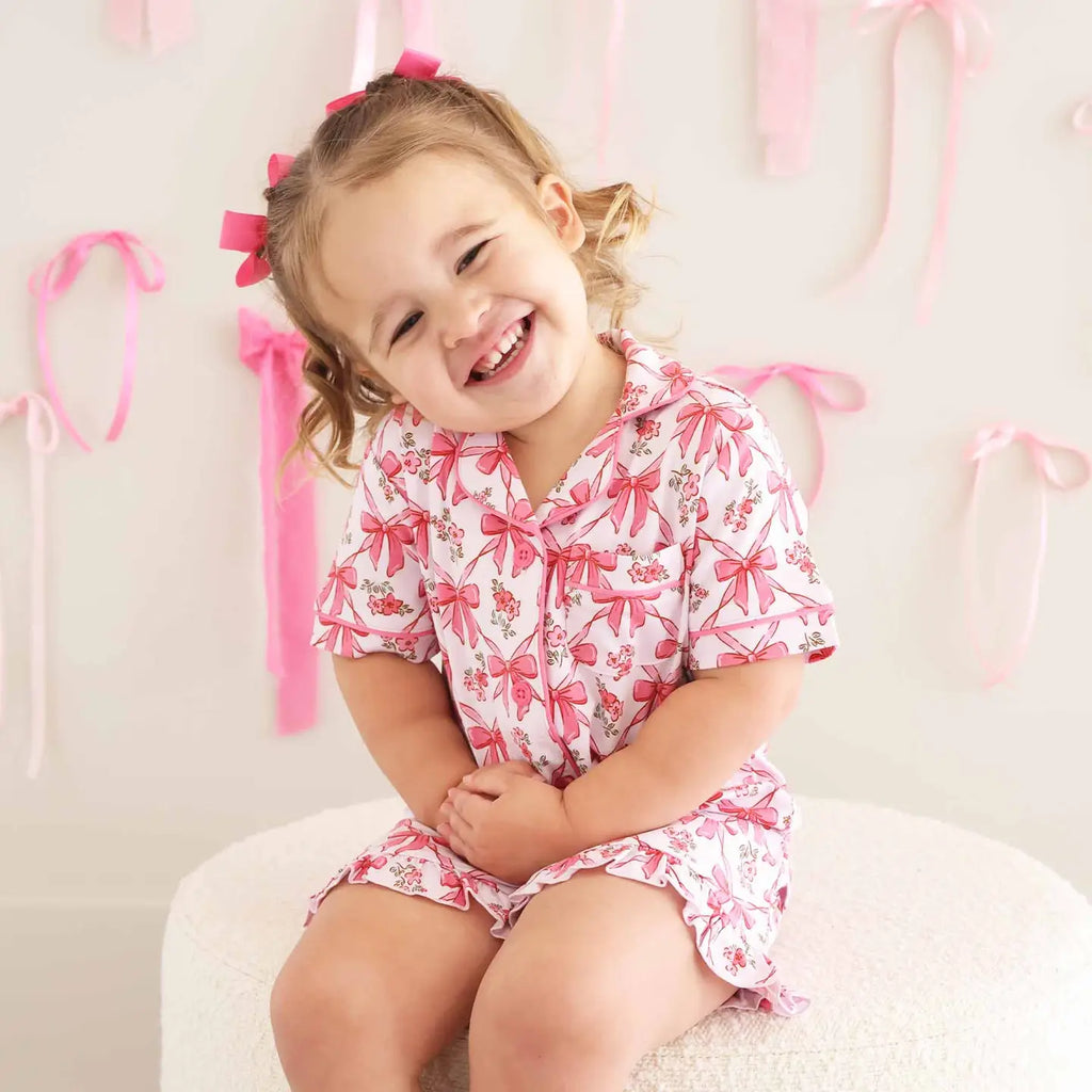 Two Piece Short Lounge Set | Bow Besties