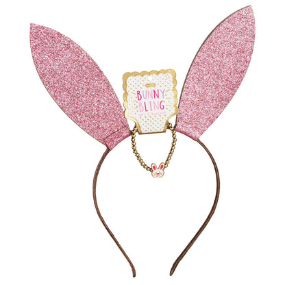 Glitter Bunny Headband & Bracelet Set