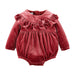 Berry Velvet Baby Romper