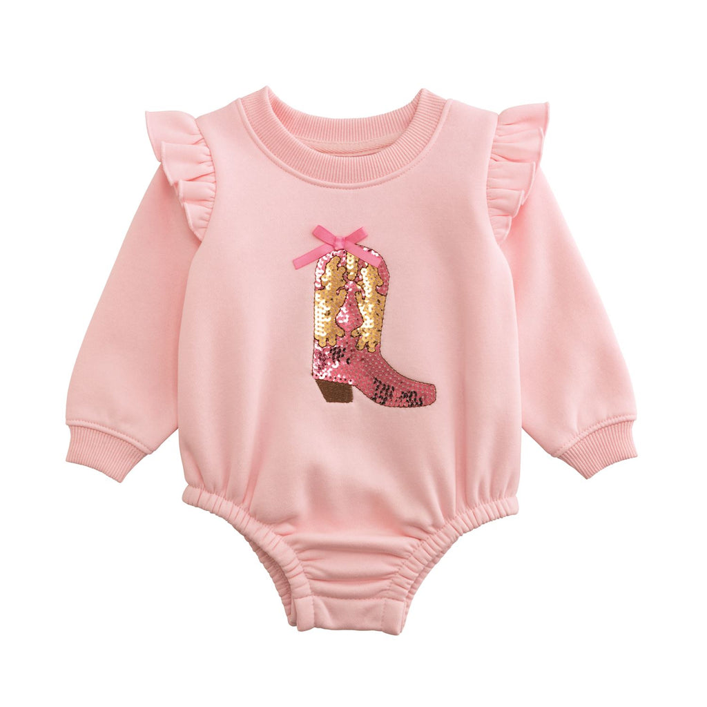Western Boot Baby Sweatshirt Bubble
