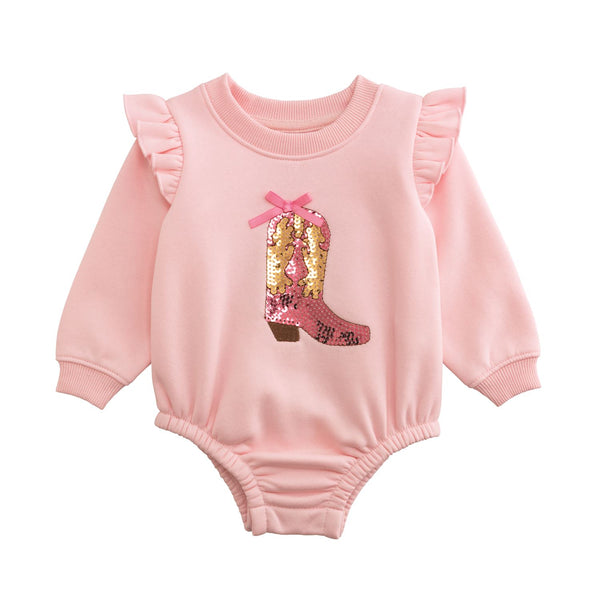 Western Boot Baby Sweatshirt Bubble