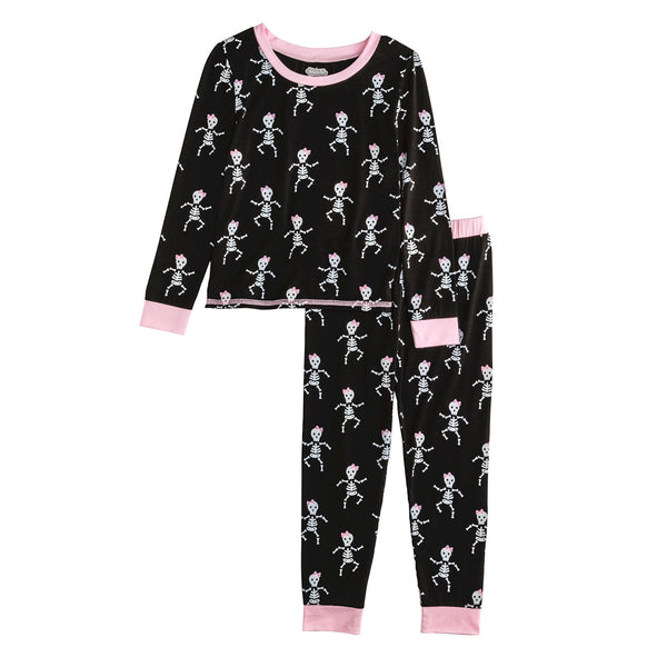 Pink Skeleton Glow Toddler Pajamas
