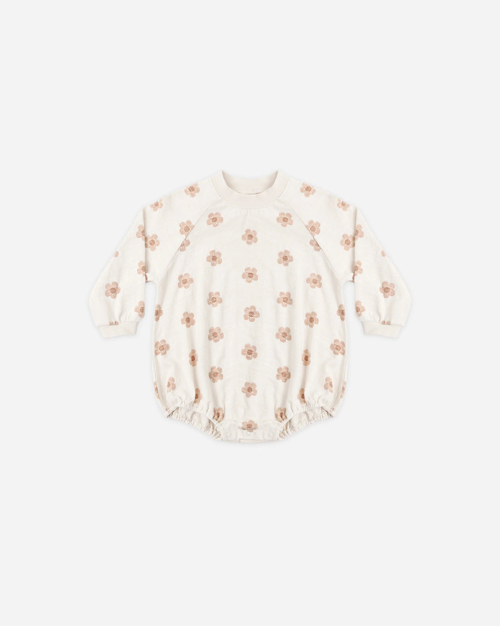 Crew Neck Romper - Pink Daisies