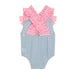 Blue Crinkle Checker Baby Swimsuit