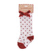 Red Tall Christmas Bow Sock