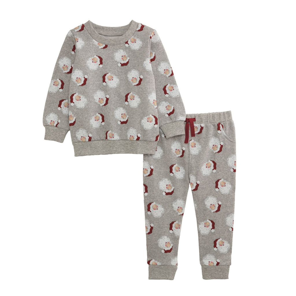 Grey Santa Toddler Jogger Set