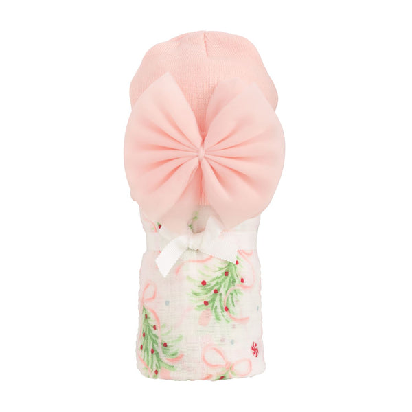 Christmas Tree Swaddle & Hat Set