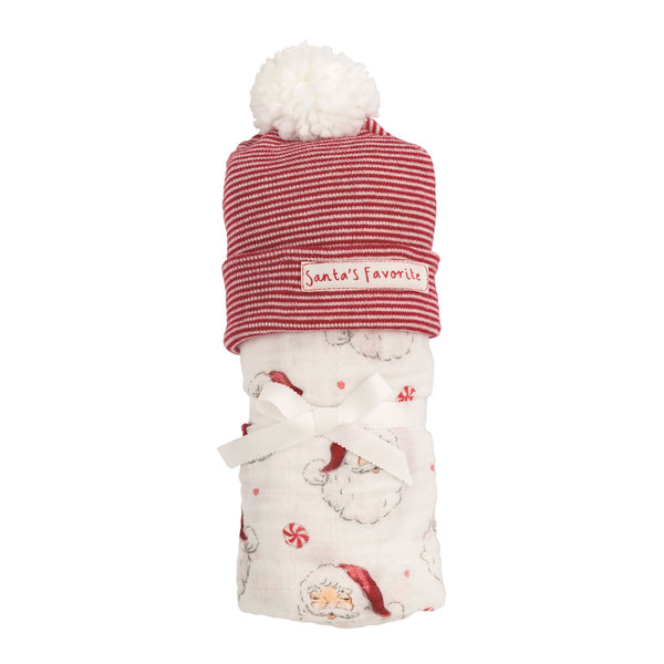 Santa Swaddle & Hat Set