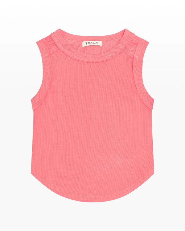 RIBBED EXPOSED SEAM TANK TOP Confetti pink