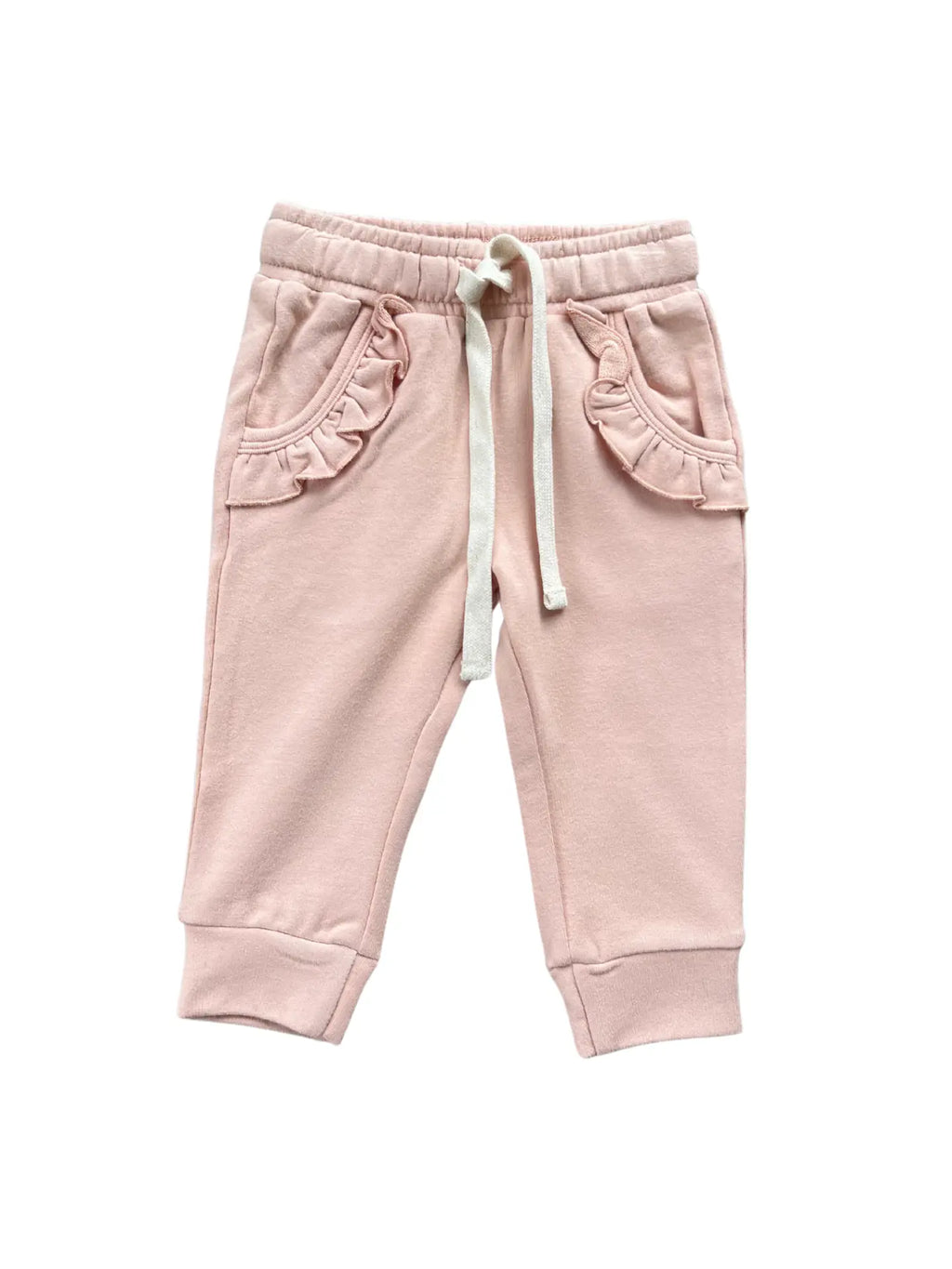 Girl's Ruffle Joggers - Blush